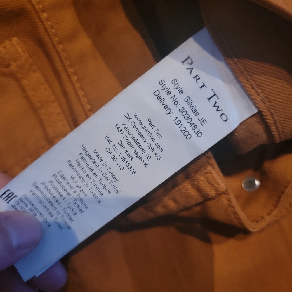 Part Two Pumpkin spice Sylvia's JE jeans size 27 - Picture 5 of 9